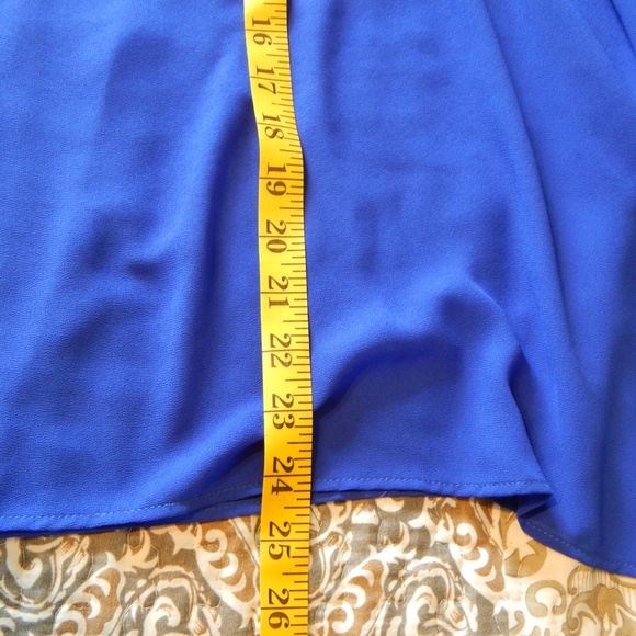 1X Blue Batwing Oversized Flattering Top - Picture 7 of 8